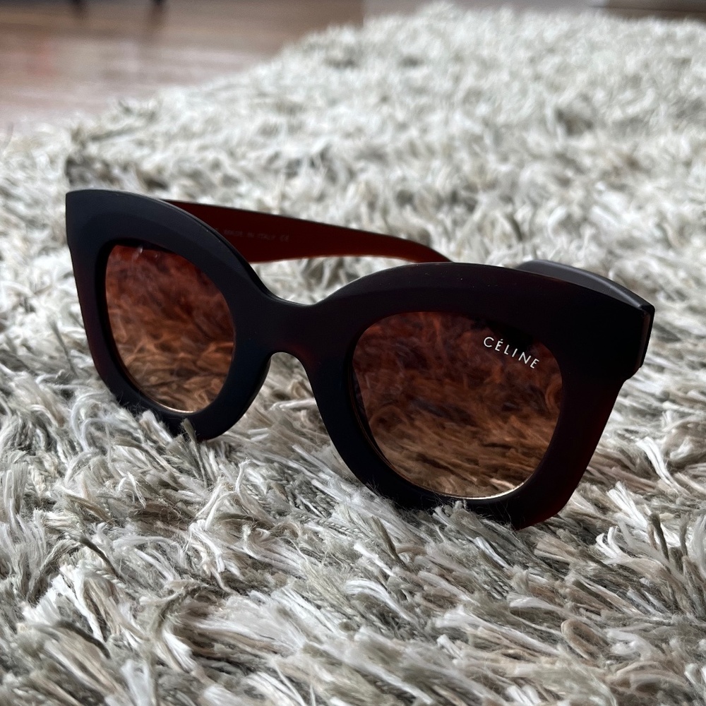 Oversized Rectangular Cat Eye Acetate Sunglasses - image 2